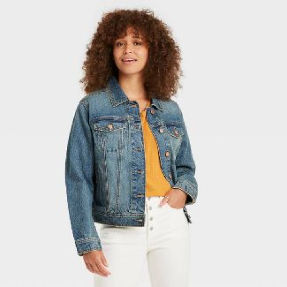 Universal Thread Nwt Denim Jacket Distressed - image 2